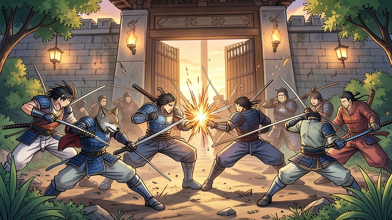 Sekiro Anime Clip Shows Opening of Castle Ashina Battle