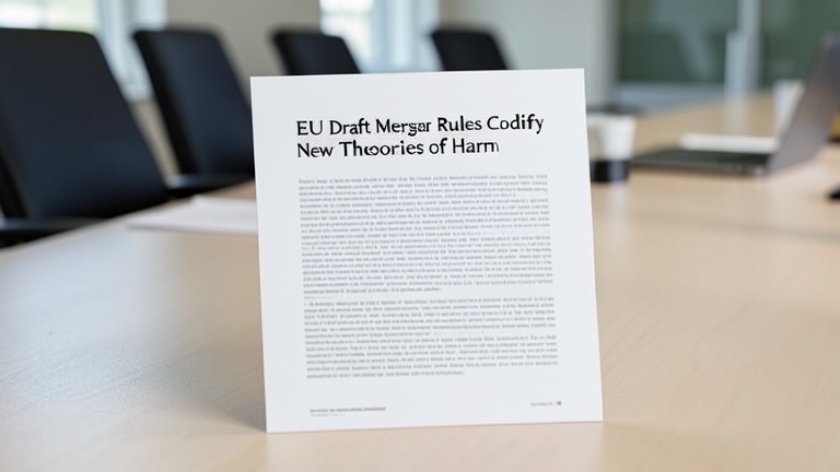 EU Draft Merger Rules Codify New Theories of Harm