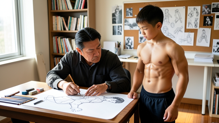 Yusuke Murata Uses Bodybuilder Son as Reference for One Punch Man Cover