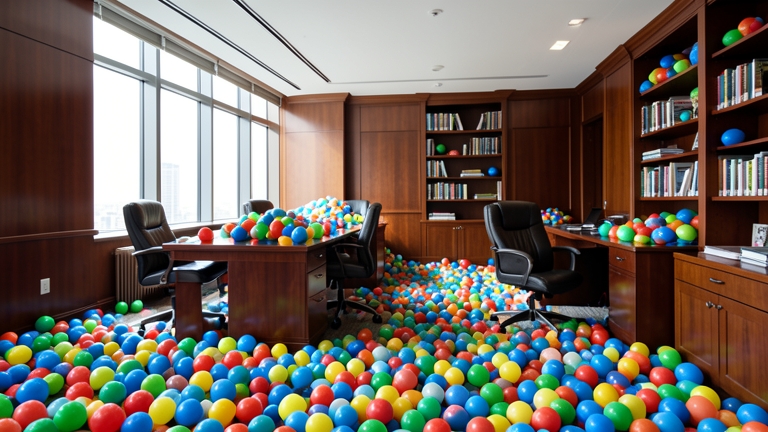 Jenner & Block lawyer's office gets 25,000 plastic balls