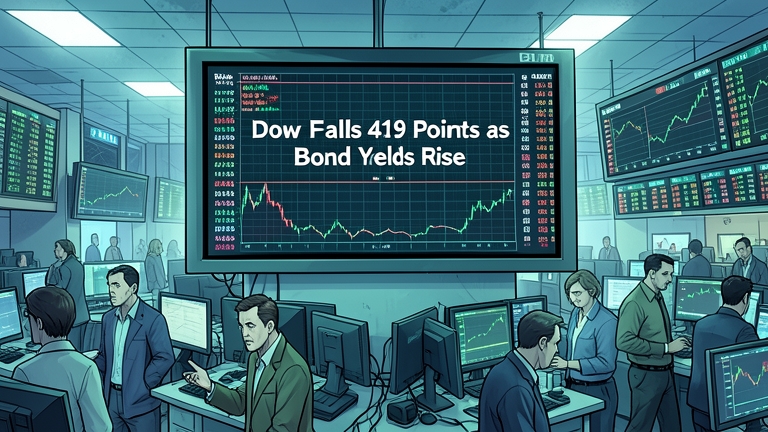 Dow Falls 419 Points as Bond Yields Rise, Stock Market Today