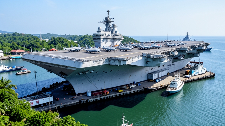 USS Abraham Lincoln Docks in Thailand After Record Deployment