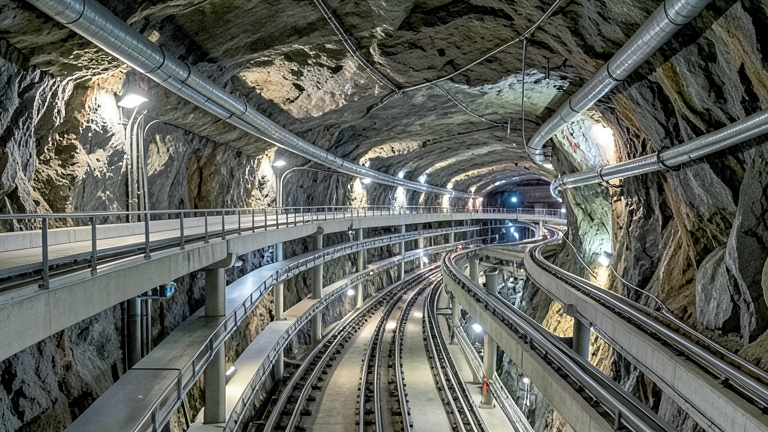 Suiza convierte el subsuelo alpino en su infraestructura clave