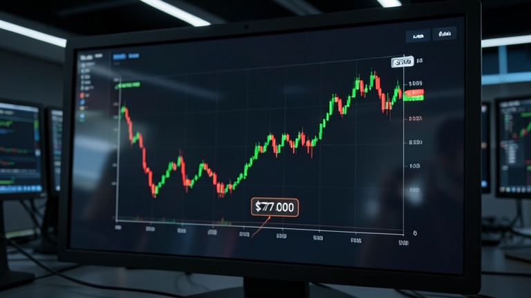 Bitcoin cae bajo 77.000 dólares mientras rally mejora minería