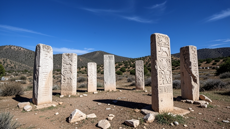 Yacimiento en Huelva resuelve el misterio de las estelas talladas
