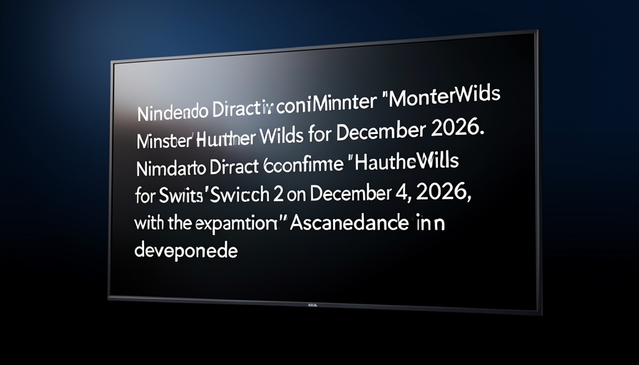 Nintendo Direct confirma Monster Hunter Wilds para diciembre 2026