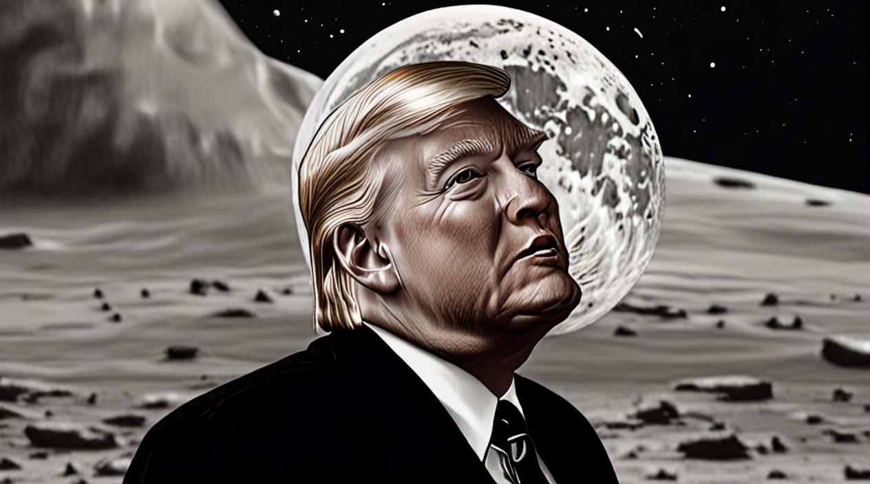 Trump reclama la Luna en Truth Social pero un tratado lo impide